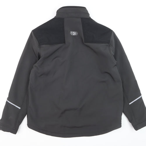 WorkWear Men's Black XL Softshell Jacket Windproof Water Resistant