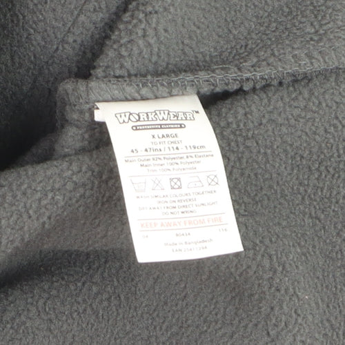 WorkWear Men's Black XL Softshell Jacket Windproof Water Resistant