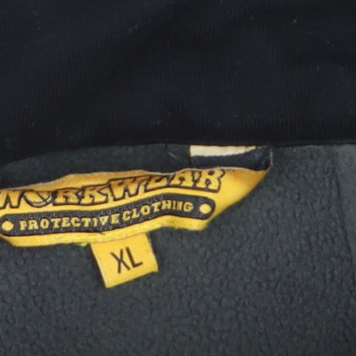 WorkWear Men's Black XL Softshell Jacket Windproof Water Resistant