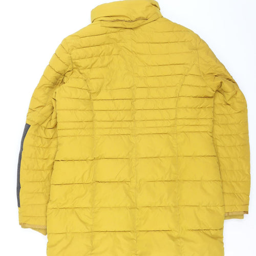 Soyaconcept Women's Yellow Puffer Jacket M Mid-Length Polyester