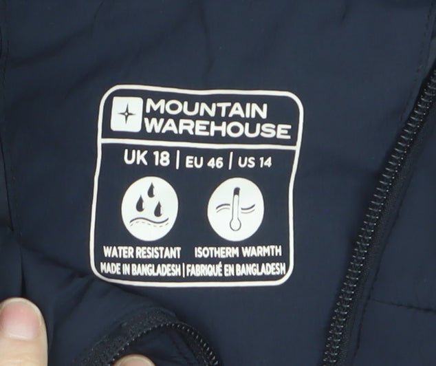 Mountain Warehouse Men's Black XL Puffer Waistcoat Water Resistant