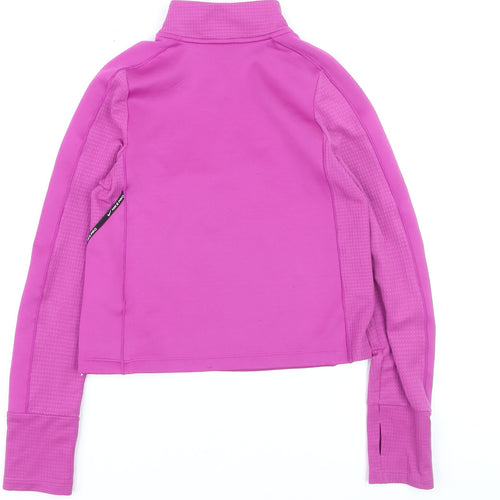 Nike Pro Pink Therma-Fit Teens Size 12 1/2 Zip Active Jacket