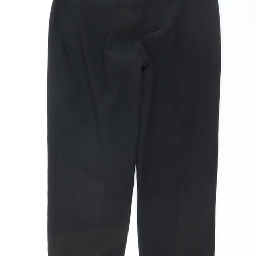 Karen Millen Women's Black Cropped Straight Leg Slim Fit Trousers Size 10
