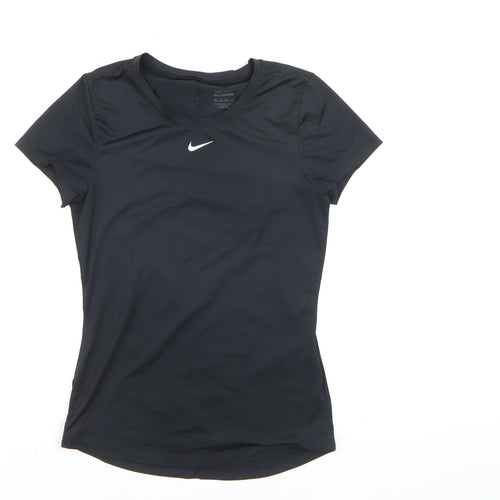 Nike Women's Black Dri-Fit Slim Fit XS Short Sleeve Sports T-Shirt