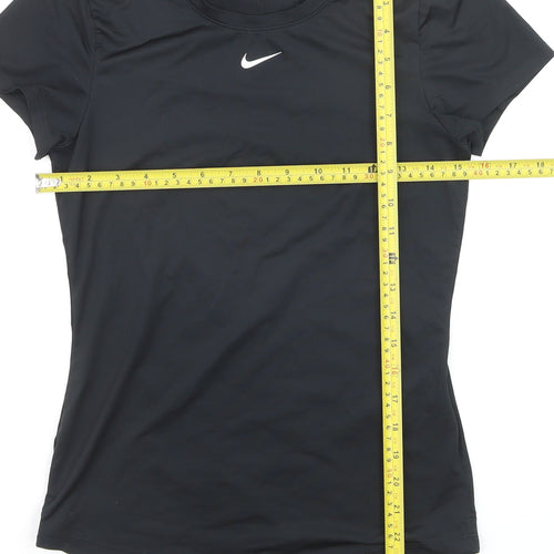 Nike Women's Black Dri-Fit Slim Fit XS Short Sleeve Sports T-Shirt