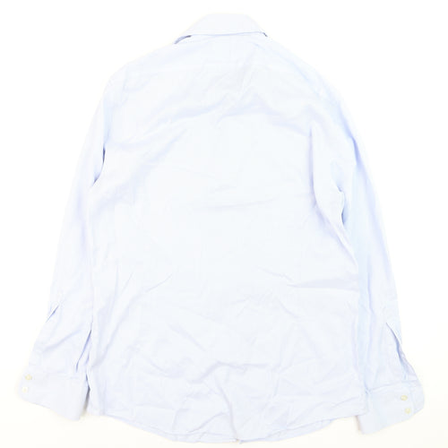 Charles Tyrwhitt Men's Blue 16in Extra Slim Fit Non-Iron Cotton Shirt
