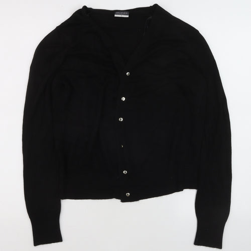 Beloved Women Black V-Neck Long Sleeve Button Cardigan Size L