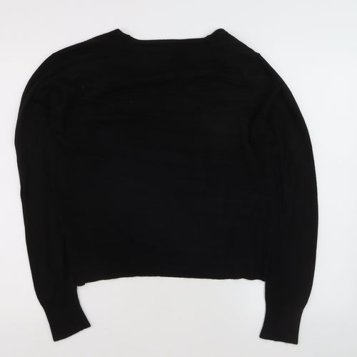 Beloved Women Black V-Neck Long Sleeve Button Cardigan Size L