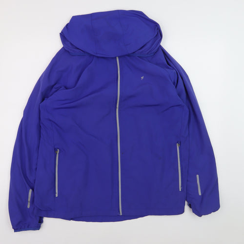Workout Men's Blue 2XL Lightweight Hooded Windbreaker Jacket
