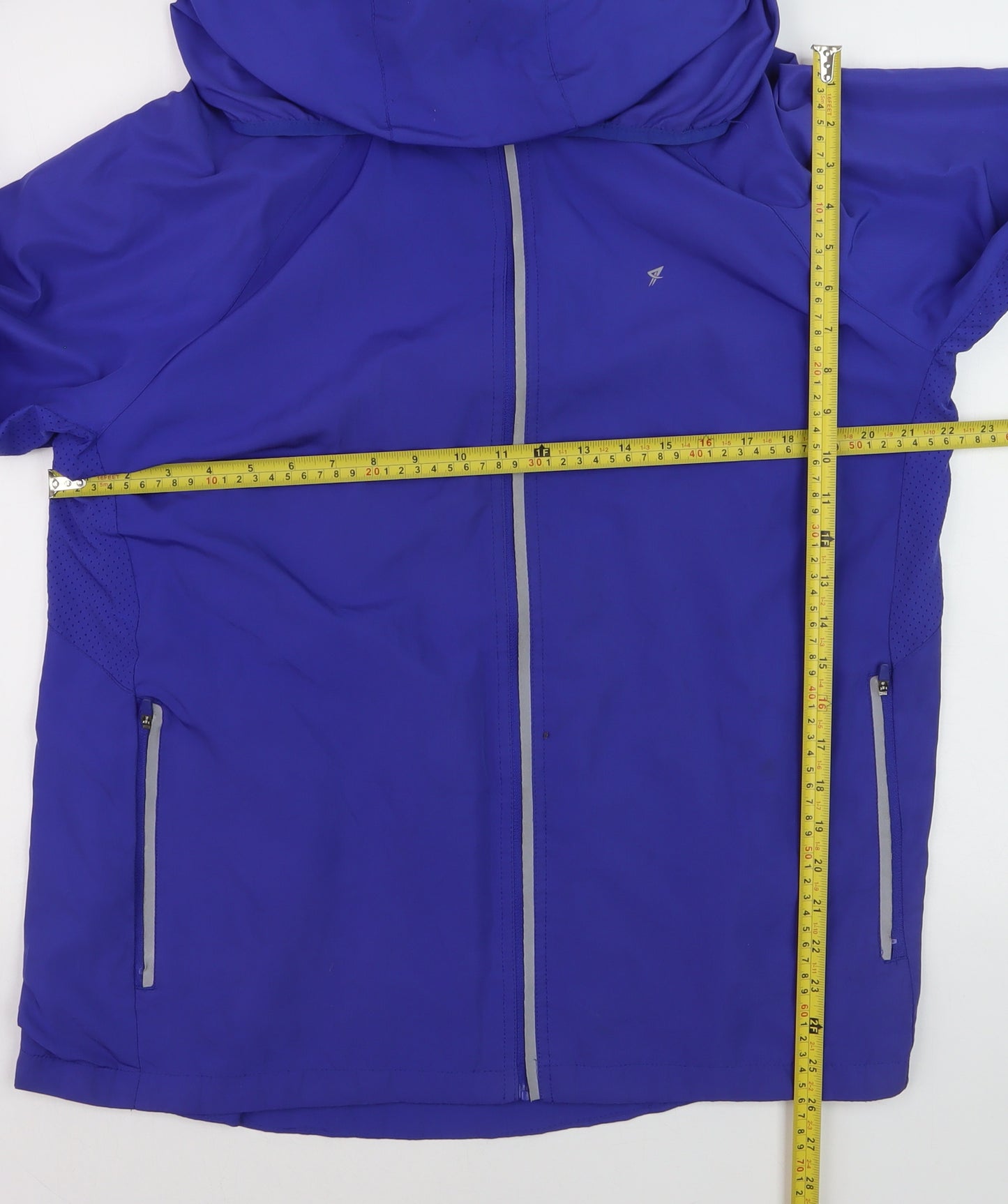 Workout Men's Blue 2XL Lightweight Hooded Windbreaker Jacket