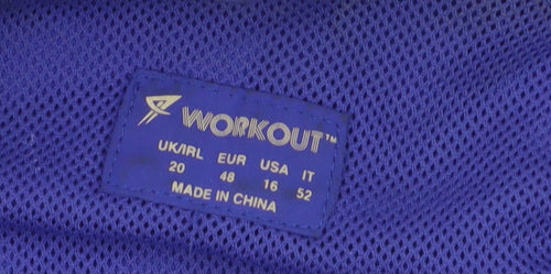 Workout Men's Blue 2XL Lightweight Hooded Windbreaker Jacket