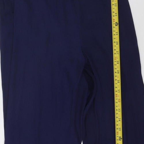 Zalando Essentials Women Blue Sleeveless V-Neck Jumpsuit Size 10