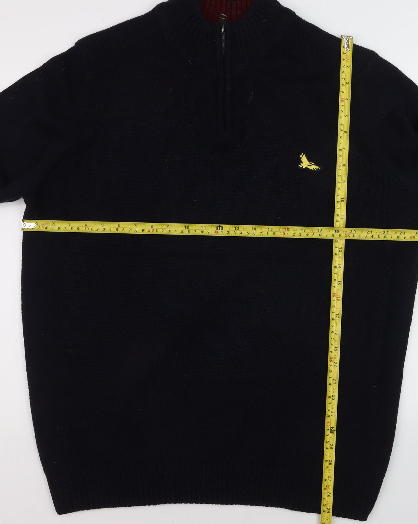 Kensington Eastside Men's Black 2XL 1/4 Zip High Neck Jumper