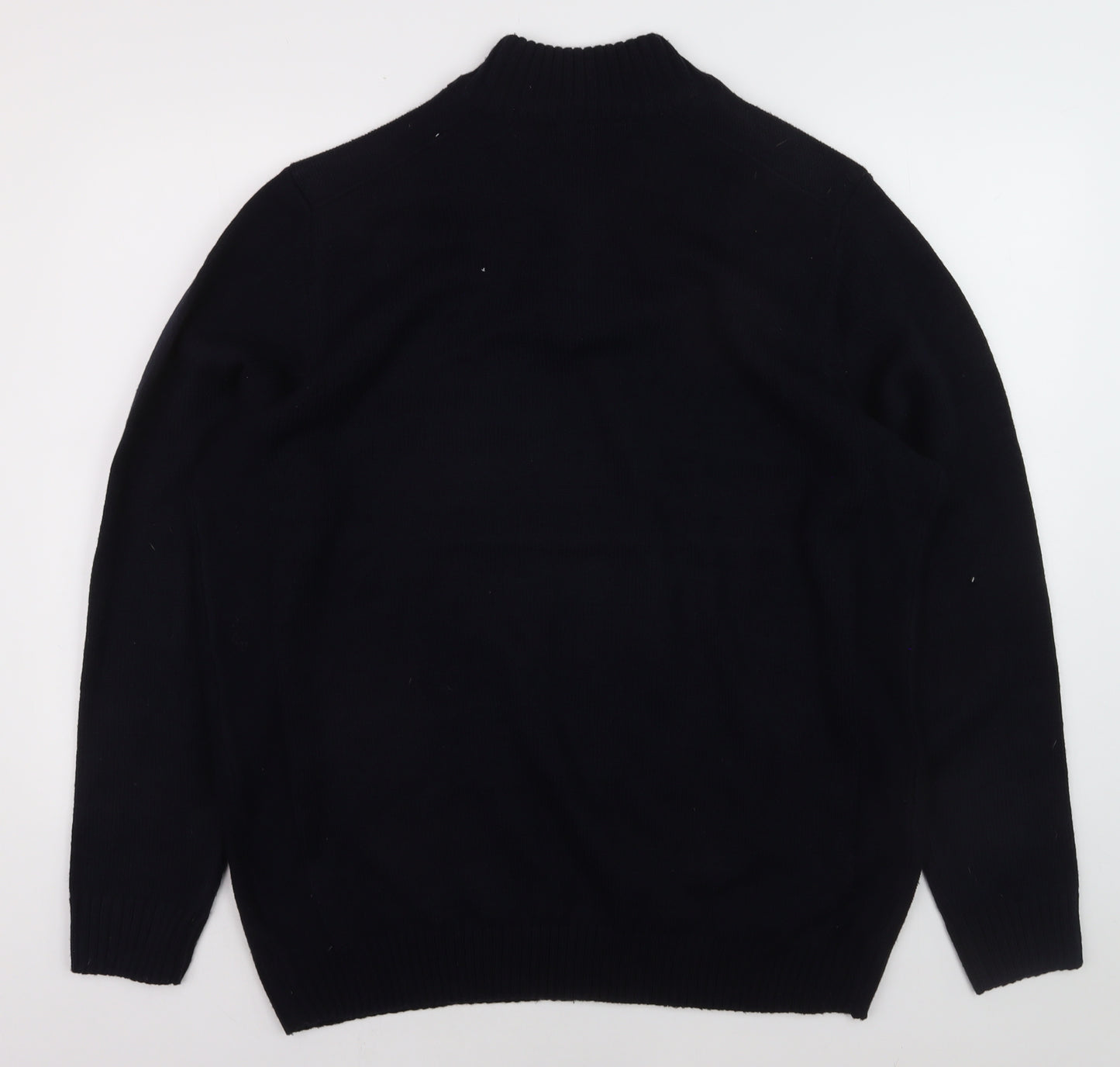 Kensington Eastside Men's Black 2XL 1/4 Zip High Neck Jumper