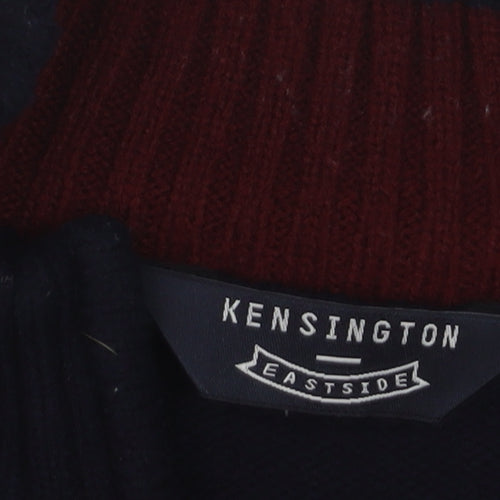 Kensington Eastside Men's Black 2XL 1/4 Zip High Neck Jumper
