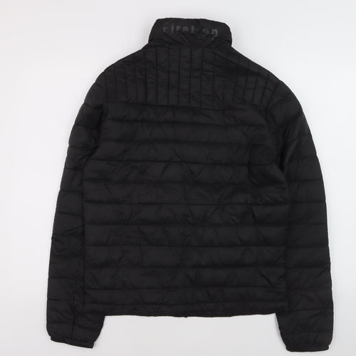Firetrap Men's Black Puffer Jacket Size S Lightweight Full Zip