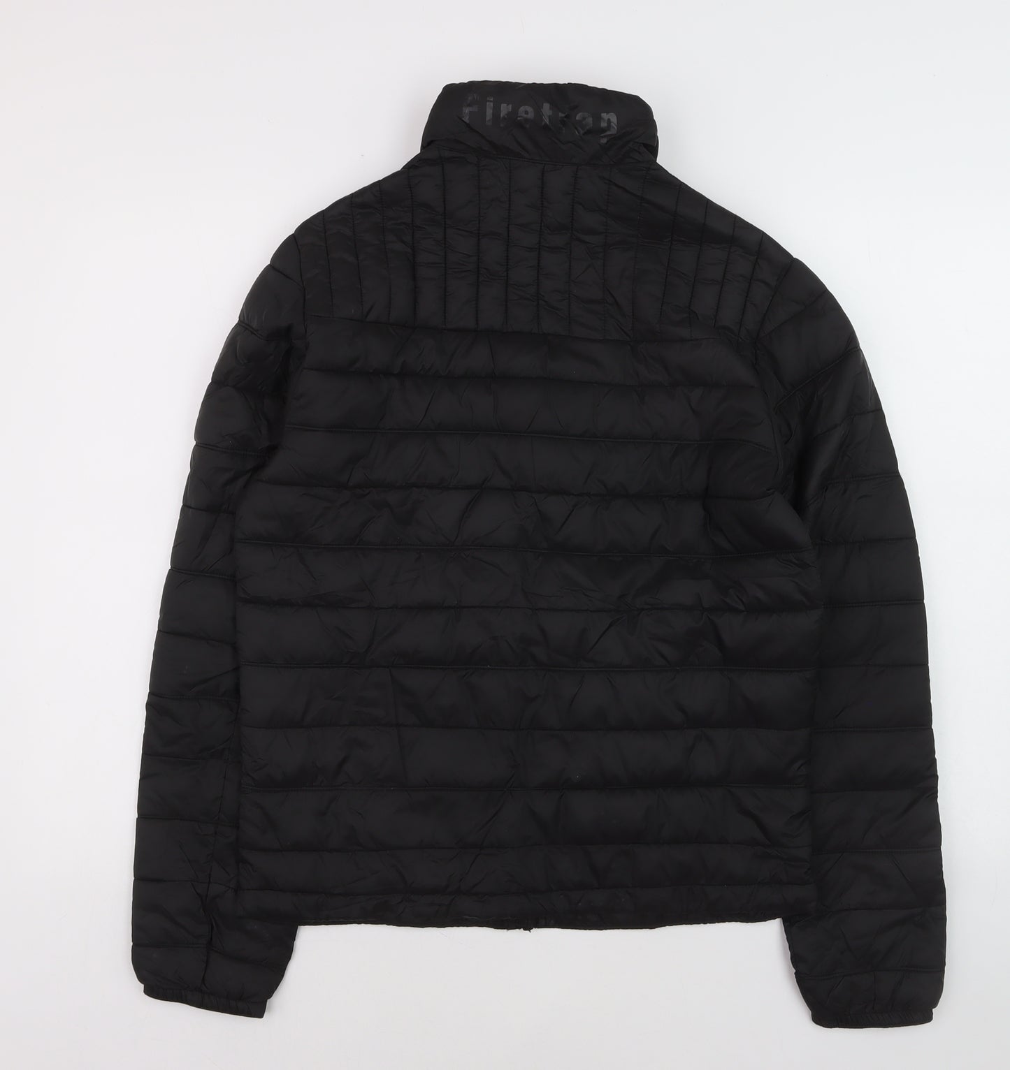 Firetrap Men's Black Puffer Jacket Size S Lightweight Full Zip
