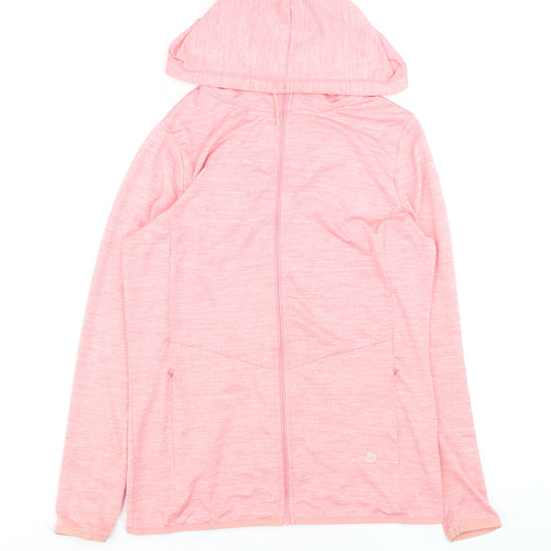 Dunnes Stores Women Pink Full Zip Hooded Sweatshirt Size S
