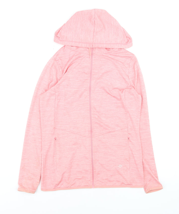 Dunnes Stores Women Pink Full Zip Hooded Sweatshirt Size S