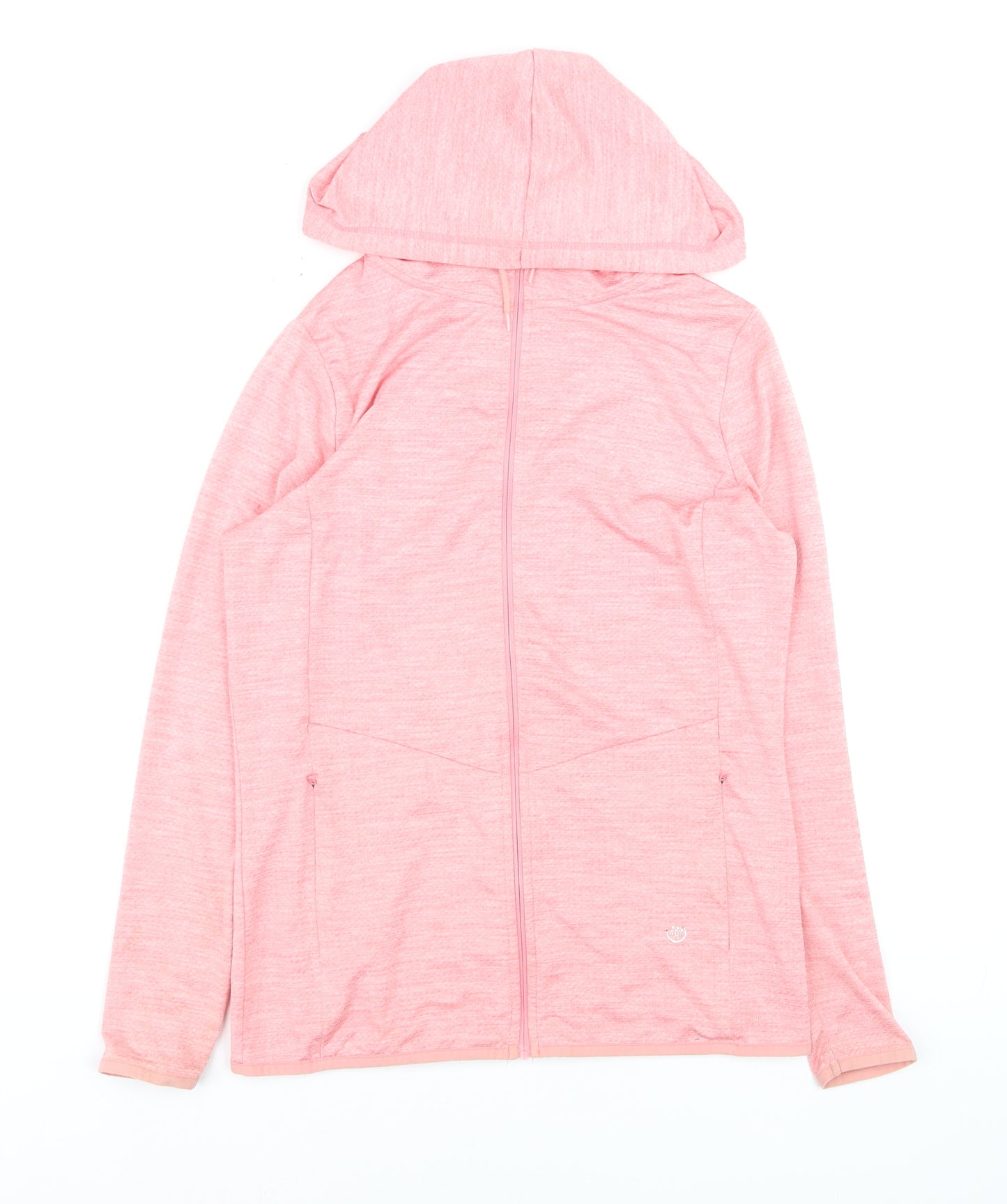 Dunnes Stores Women Pink Full Zip Hooded Sweatshirt Size S