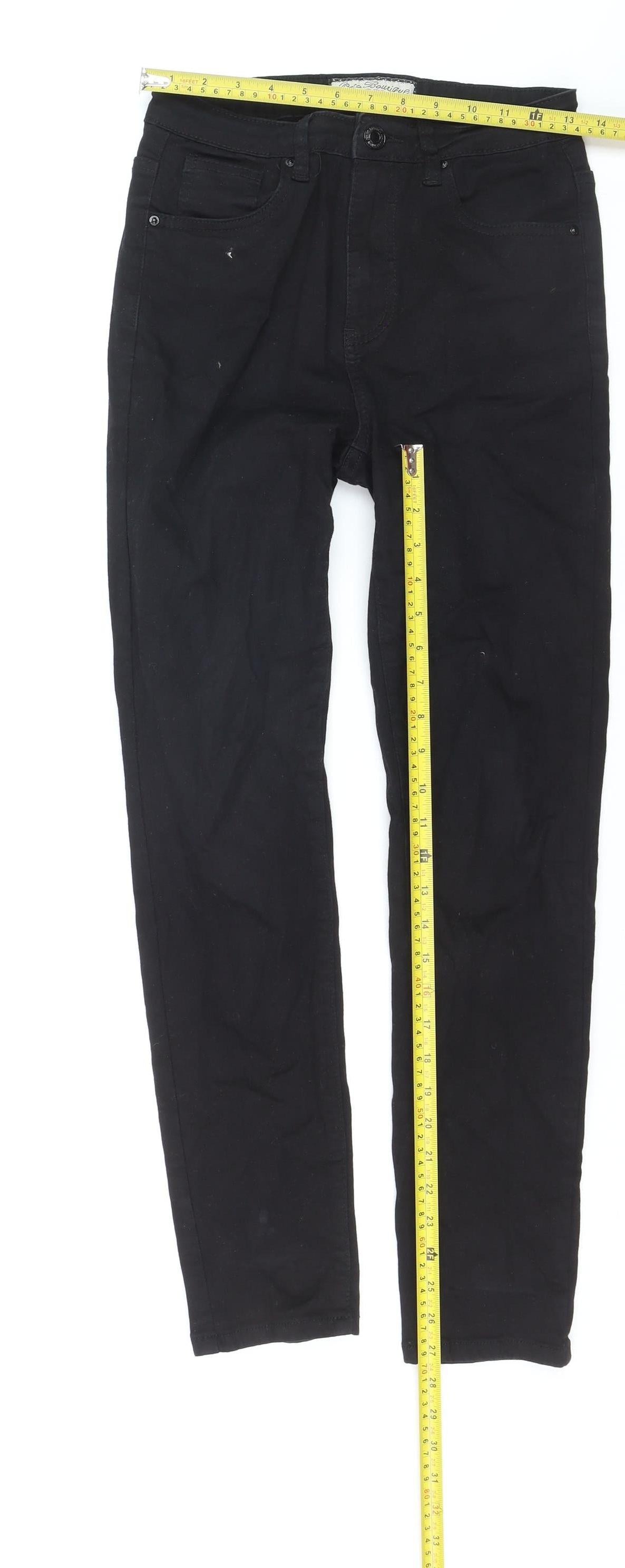 Para Boutique Women’s Black Skinny Jeans Size 10 Slim Fit Stretch Denim