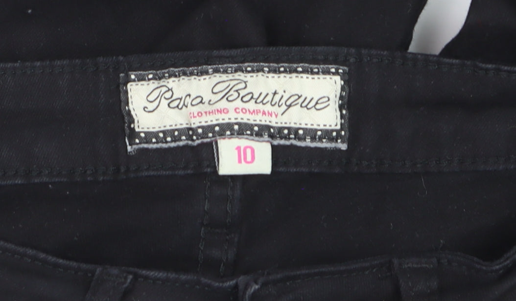 Para Boutique Women’s Black Skinny Jeans Size 10 Slim Fit Stretch Denim