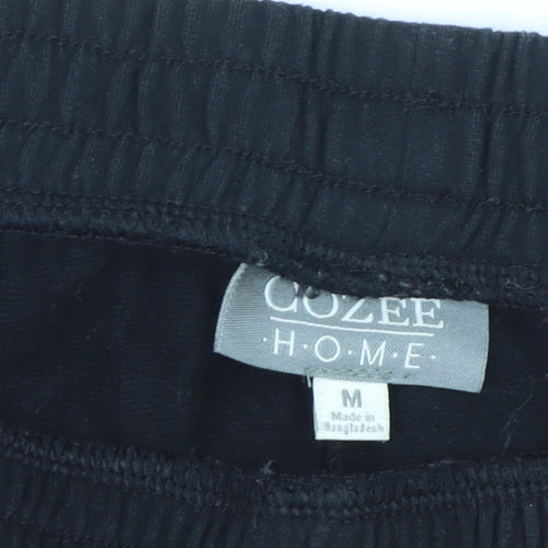 Cozee Home Men's Black Jogger Trousers M Elastic Waist Casual