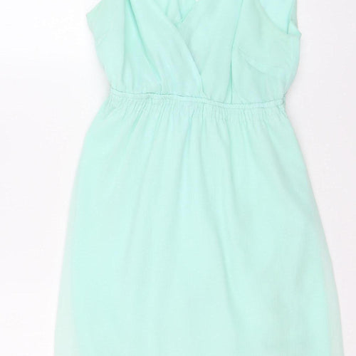 Vero Moda Women’s Green Chiffon Slip Dress Size L