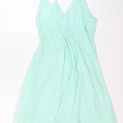 Vero Moda Women’s Green Chiffon Slip Dress Size L