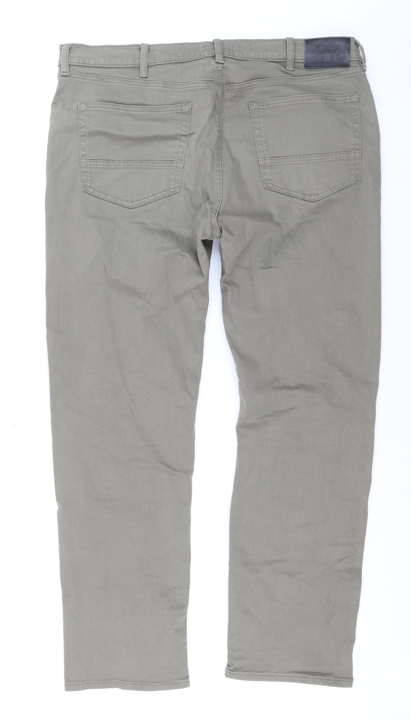 Marks and Spencer Men’s Grey Straight Fit Stretch Jeans 40x33