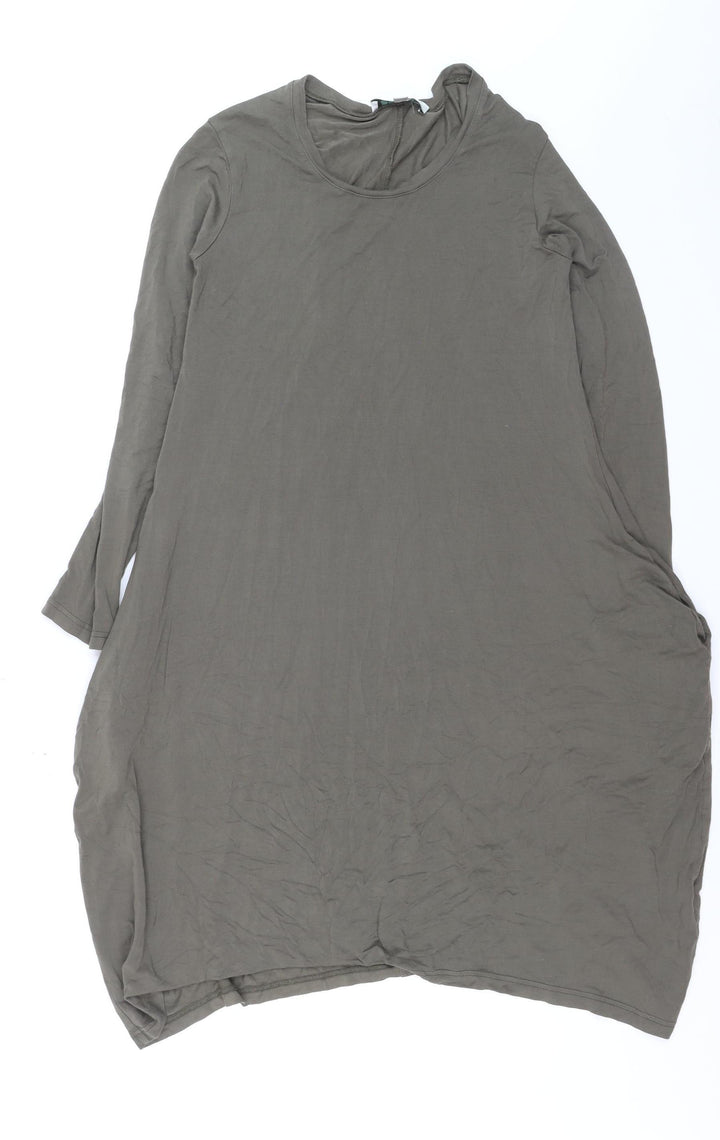 Carolyn Donnelly The Edit Women’s Brown Tunic Top Size 12 Long Sleeve