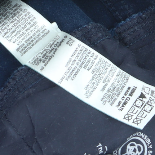 Marks and Spencer Men's Blue Straight Fit Jeans 40W 33L Cotton Blend