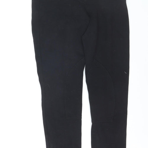 Hy Equestrian Womens Black Cotton Blend Riding Leggings UK 30