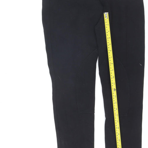 Hy Equestrian Womens Black Cotton Blend Riding Leggings UK 30