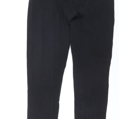 Hy Equestrian Womens Black Cotton Blend Riding Leggings UK 30