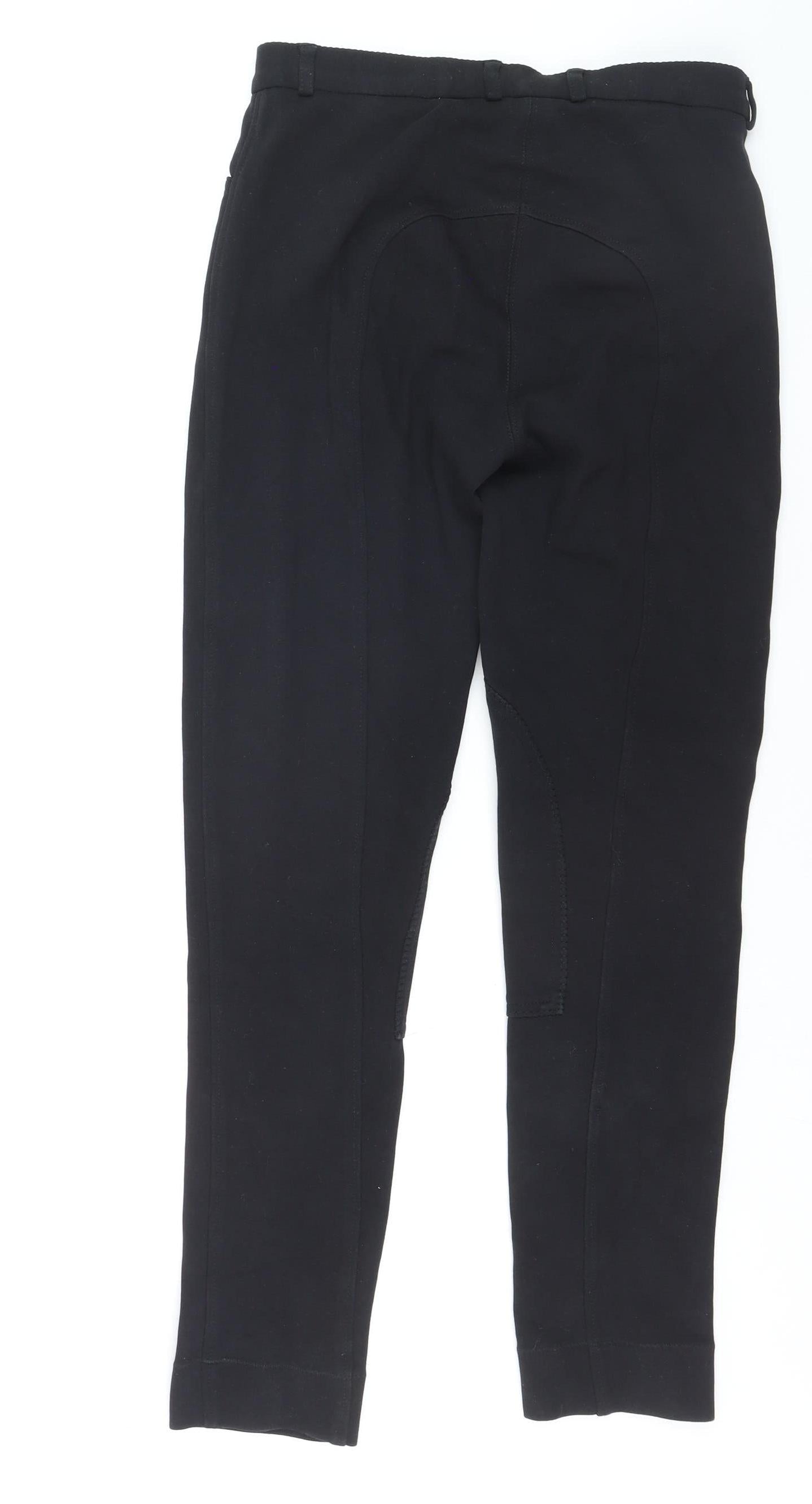 Hy Equestrian Womens Black Cotton Blend Riding Leggings UK 30