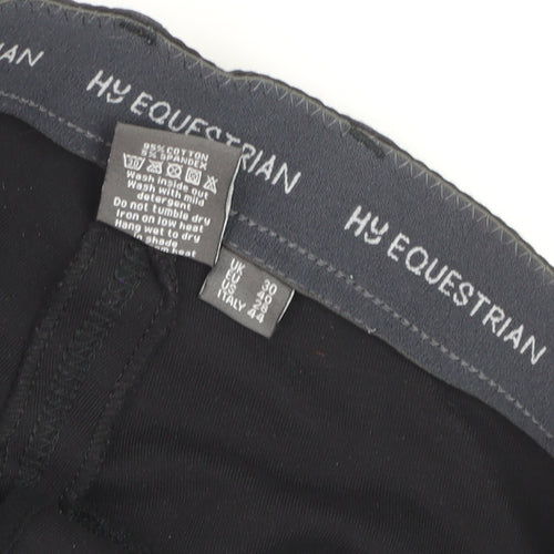 Hy Equestrian Womens Black Cotton Blend Riding Leggings UK 30
