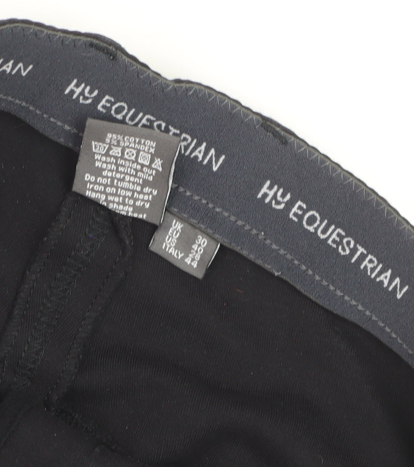 Hy Equestrian Womens Black Cotton Blend Riding Leggings UK 30