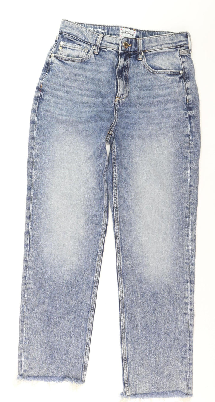 River Island Women’s Blue High Rise Straight Jeans Size 10