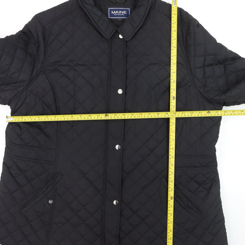 Maine New England Men's Black Quilted Jacket Size 4XL Polyester