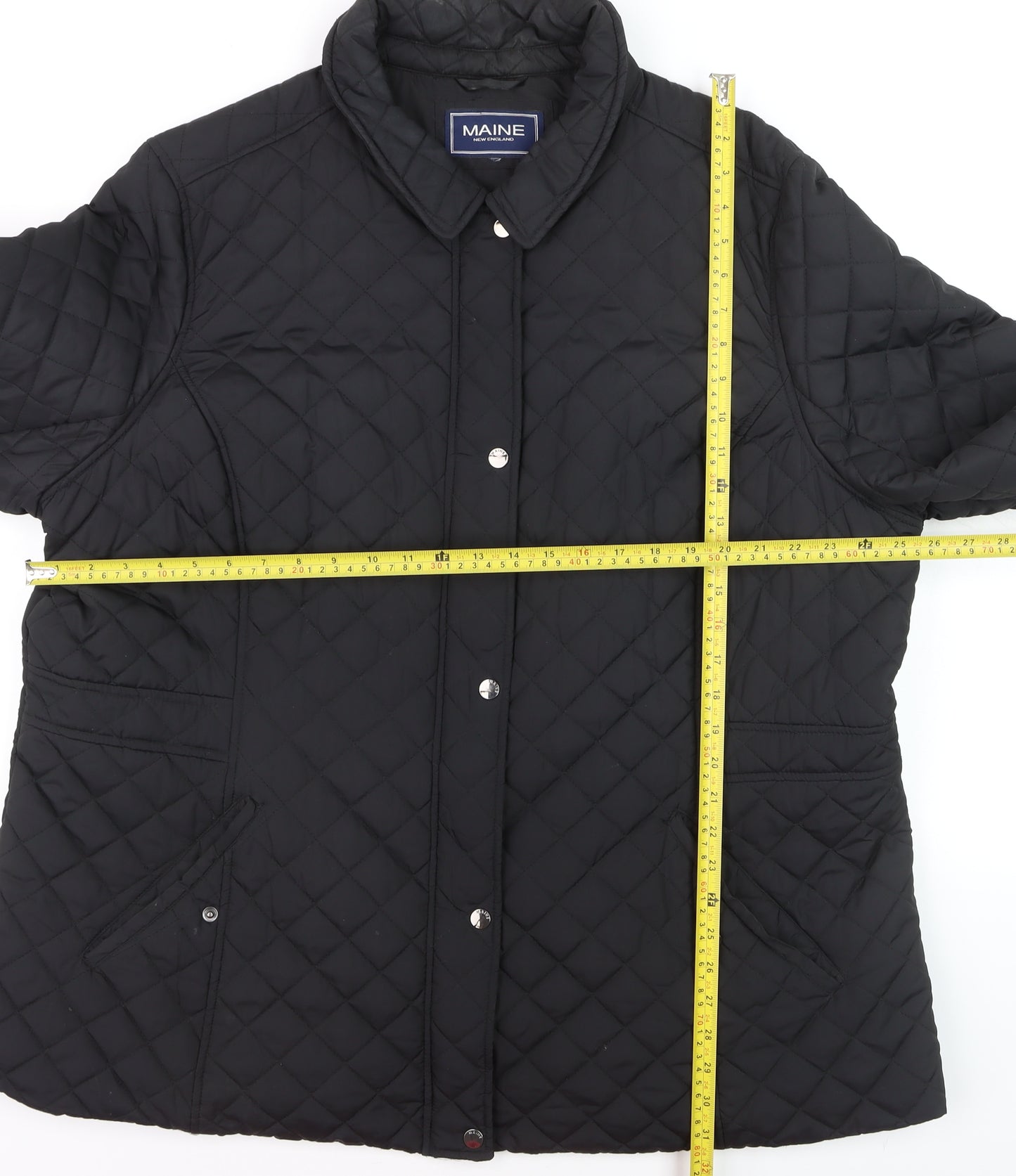 Maine New England Men's Black Quilted Jacket Size 4XL Polyester
