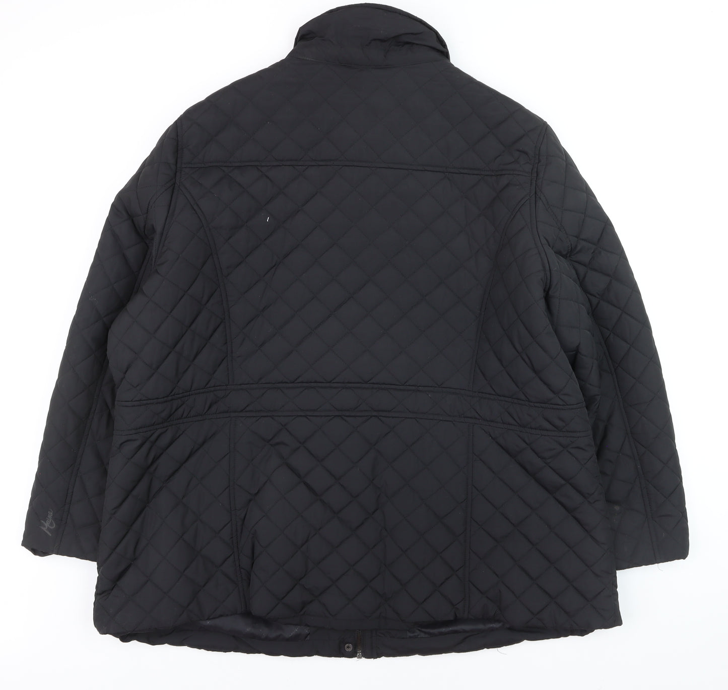 Maine New England Men's Black Quilted Jacket Size 4XL Polyester