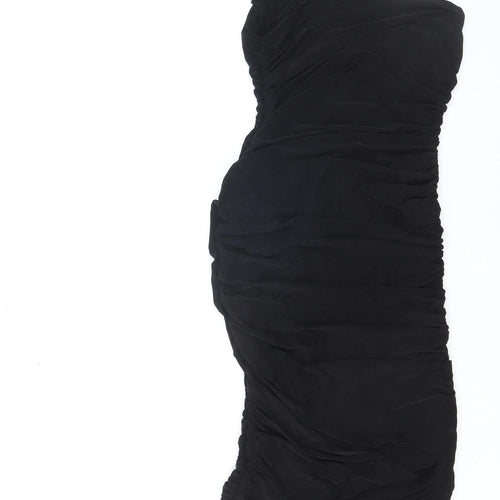 Missguided Women’s Black One Shoulder Bodycon Tall Dress Size 8