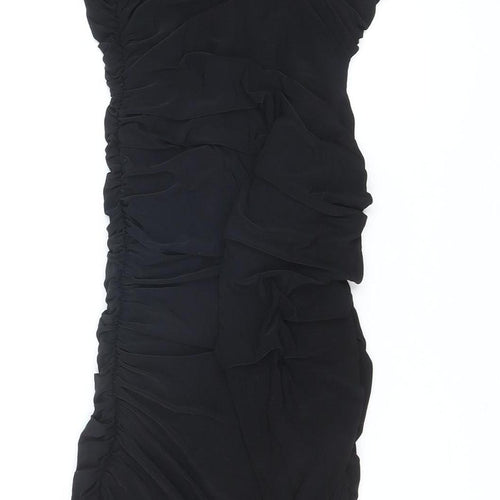 Missguided Women’s Black One Shoulder Bodycon Tall Dress Size 8