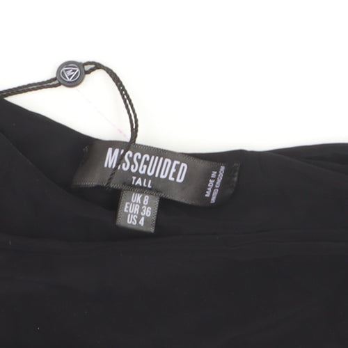 Missguided Women’s Black One Shoulder Bodycon Tall Dress Size 8