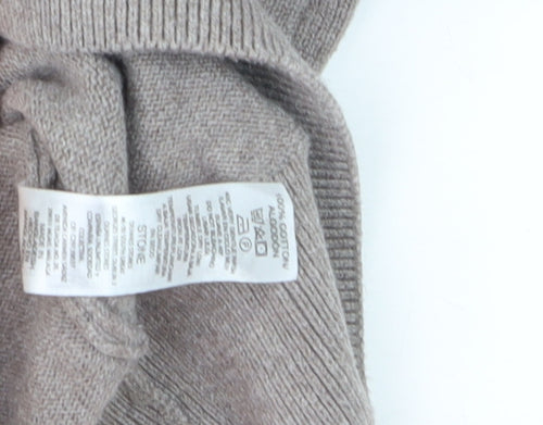 Dunnes Men’s Beige Cotton Half Zip Jumper Size M High Neck