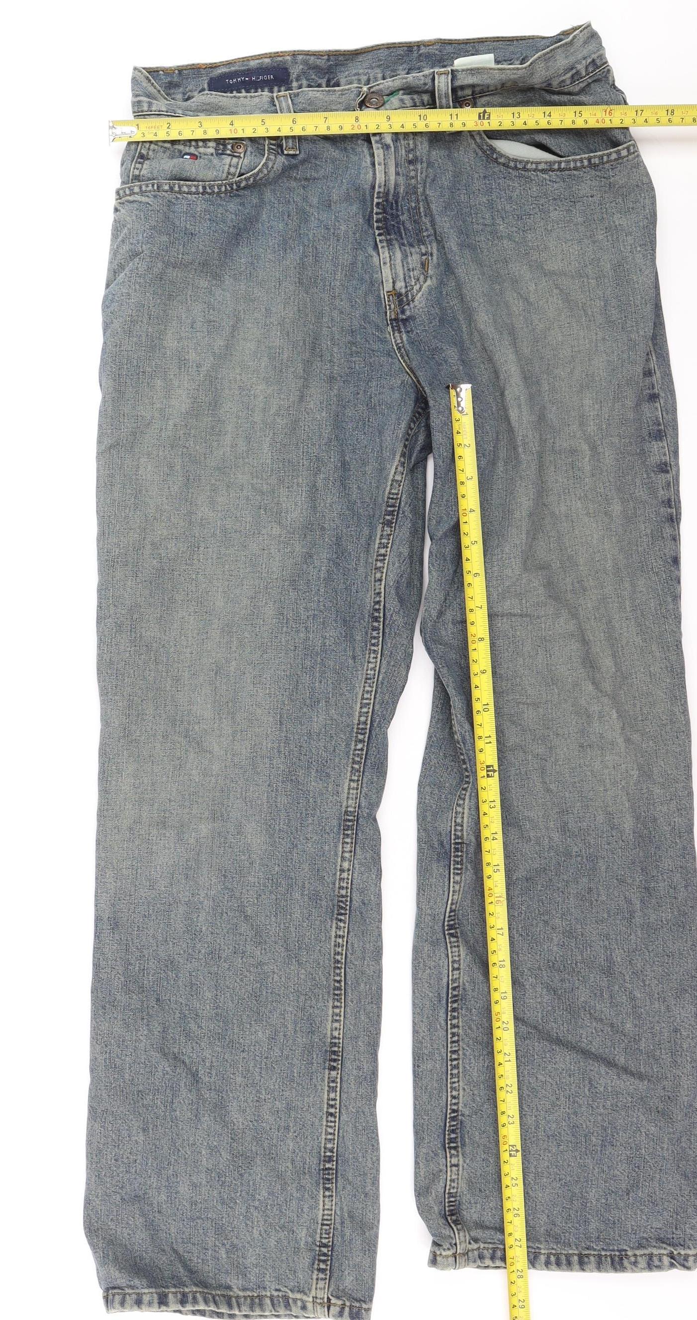 Tommy Hilfiger Men Blue Straight Jeans 31W 30L Classic Denim