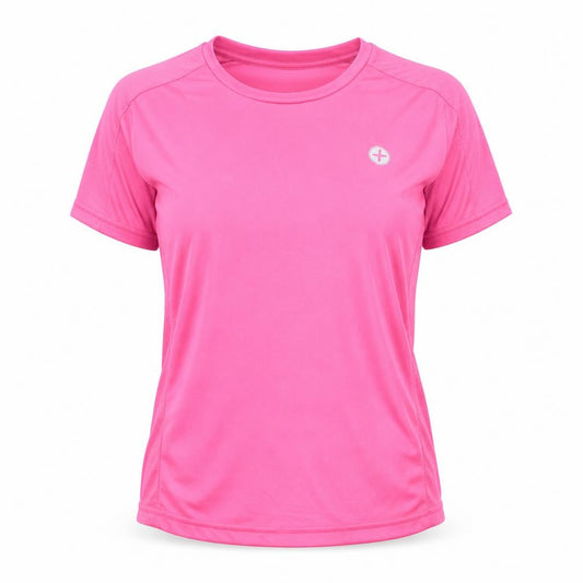 Gym+Coffee Women's Pink Short Sleeve Slim Fit Active T-Shirt Size S