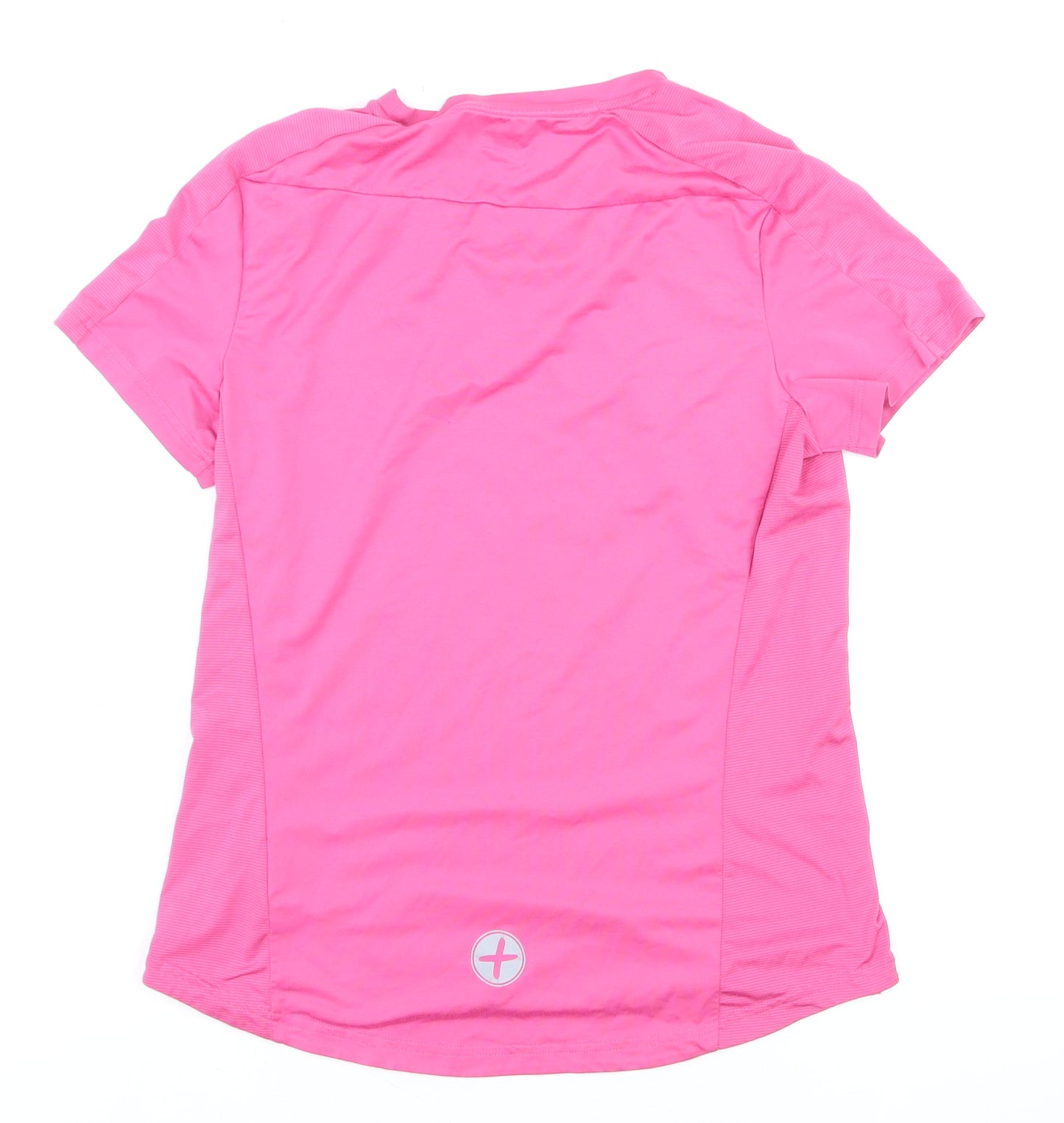 Gym+Coffee Women's Pink Short Sleeve Slim Fit Active T-Shirt Size S