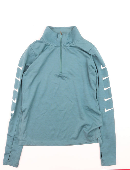 Nike Women's Blue Dri-FIT 1/2 Zip Running Jacket XS